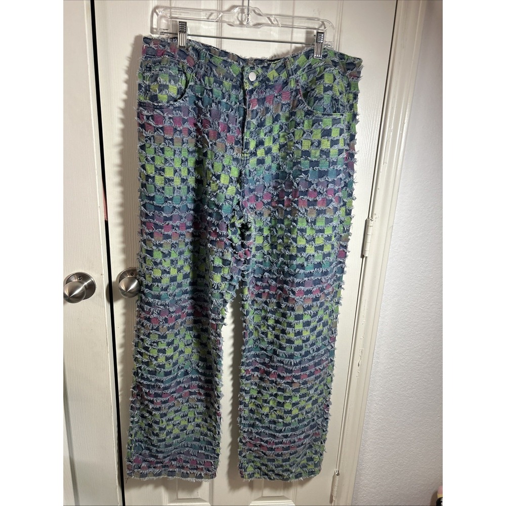 Manfinity Jeans Unisex Extra Large Colorful Patchwork Style Jeans